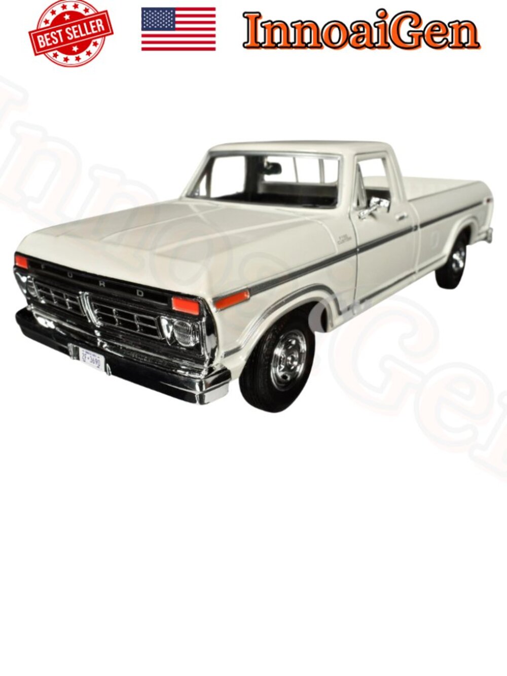 Motor Max Timeless Legends 1977 Ford F-150 Custom 1:24 Die-Cast Model Truck NWB